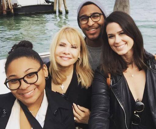 Celeste Nascimento with her mother and brother and sister.